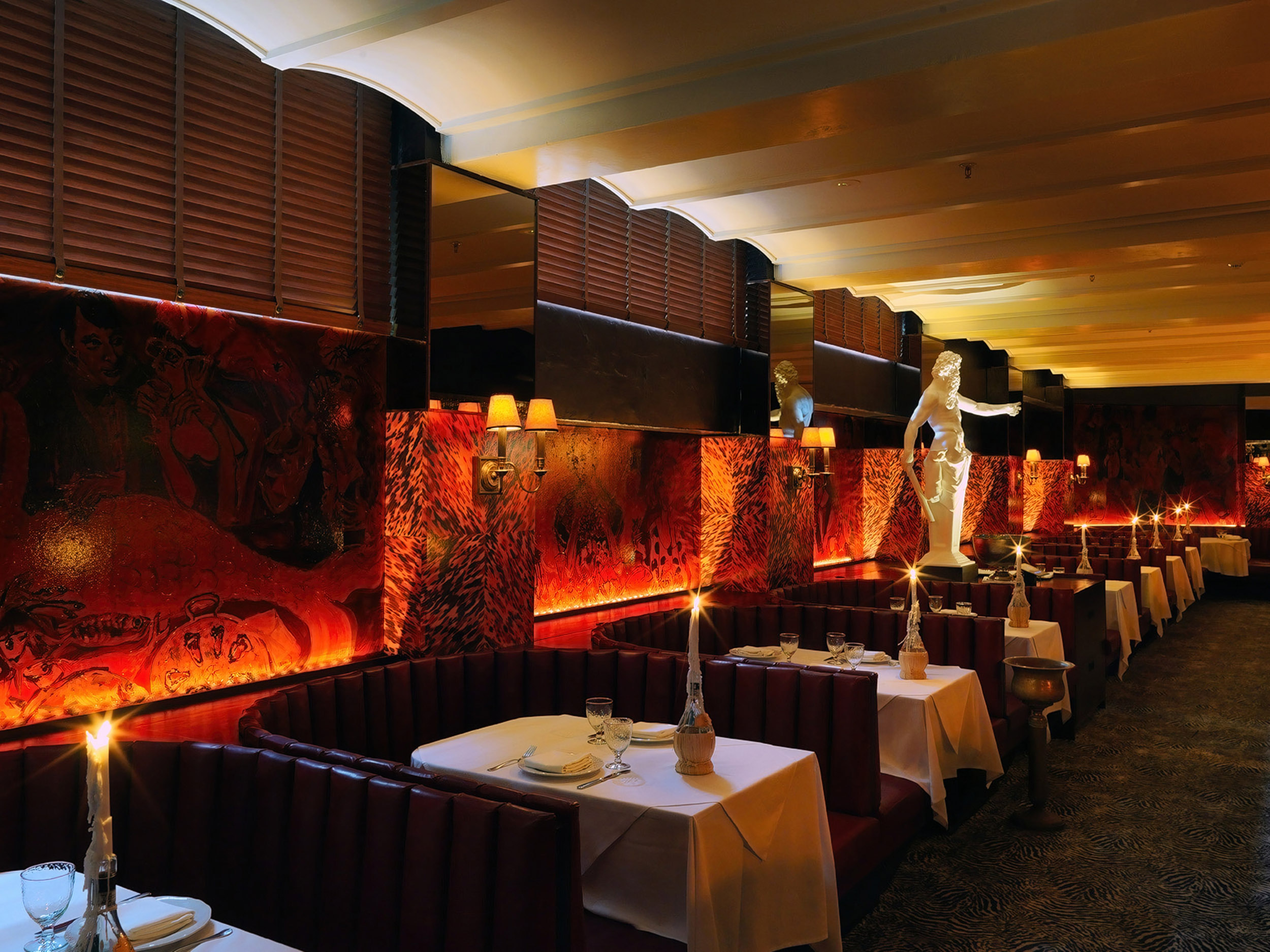 Interior dining at Neptune's Grotto.